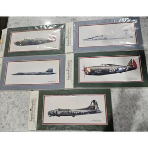 Squadron Graphics matted prints Planes Jets Military lot of 5